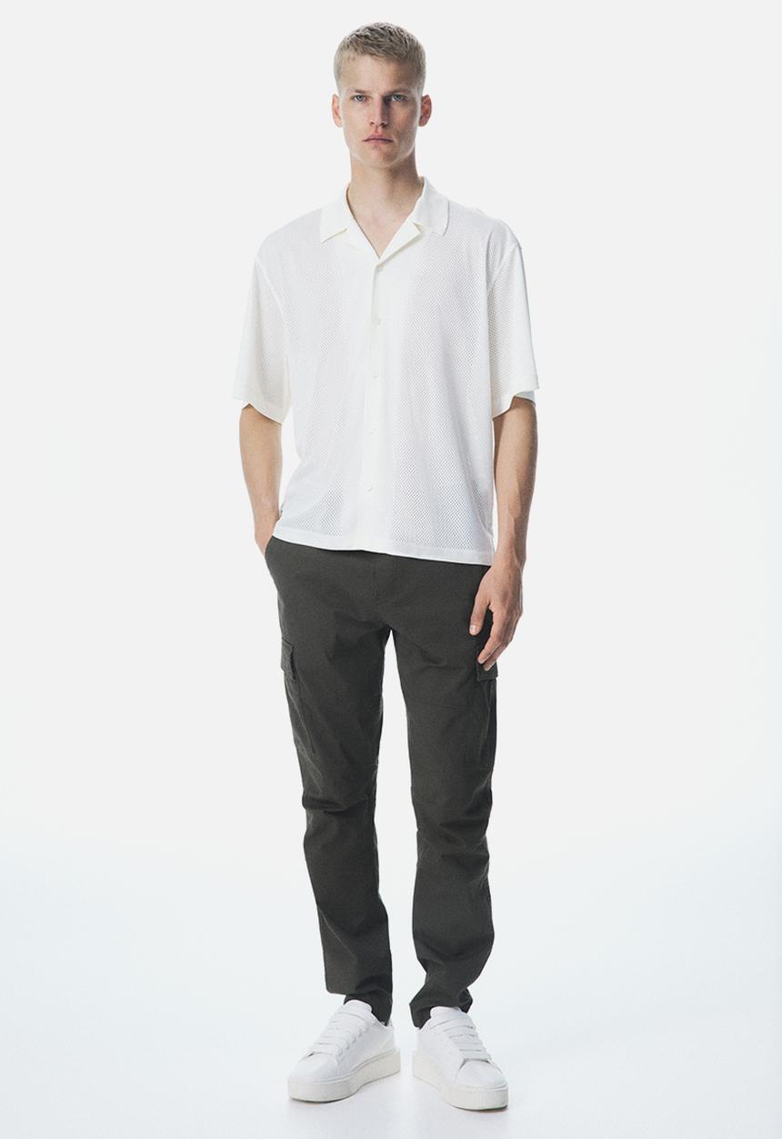 H&M - Slim fit cargo trousers - khaki green