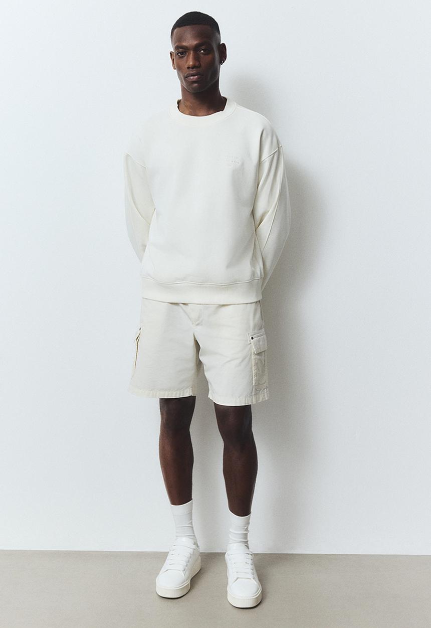 H&M - Regular fit printed sweatshirt - white club house