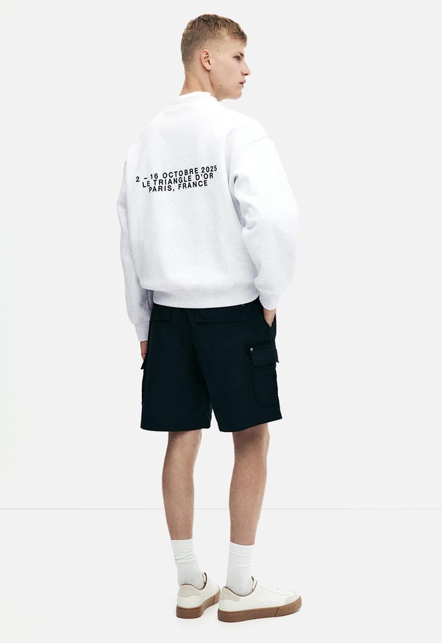 H&M - Regular fit printed sweatshirt - grey marl paris france