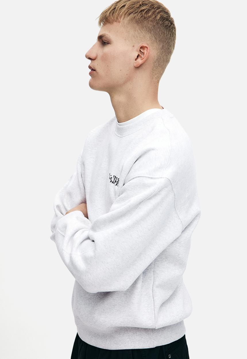 H&M - Regular fit printed sweatshirt - grey marl paris france