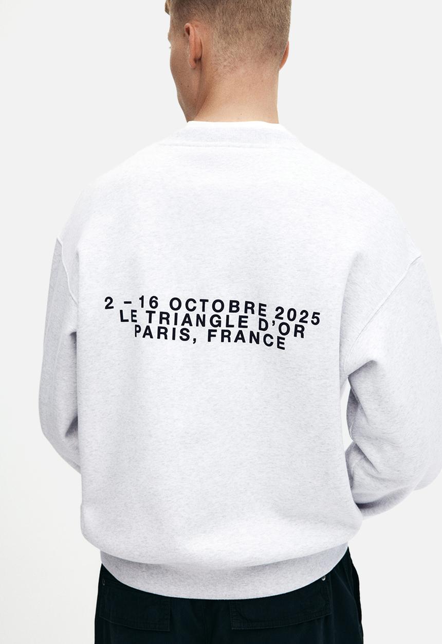 H&M - Regular fit printed sweatshirt - grey marl paris france