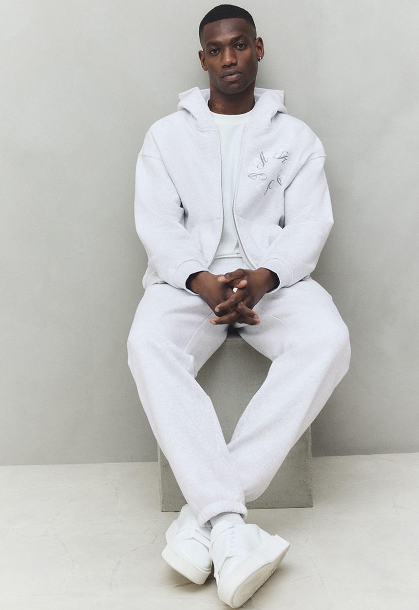 H&M - Regular fit sweatpants - grey marl 