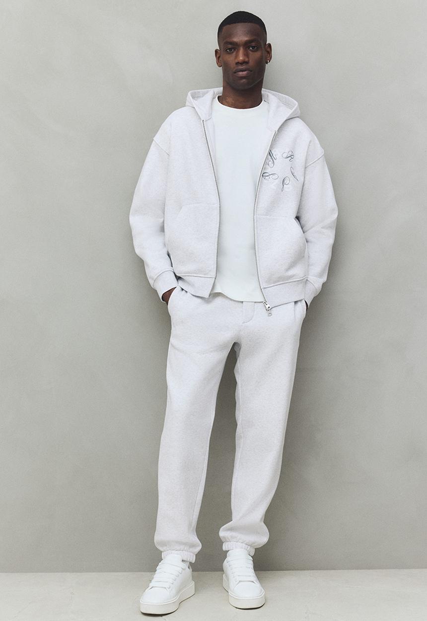 H&M - Regular fit sweatpants - grey marl 