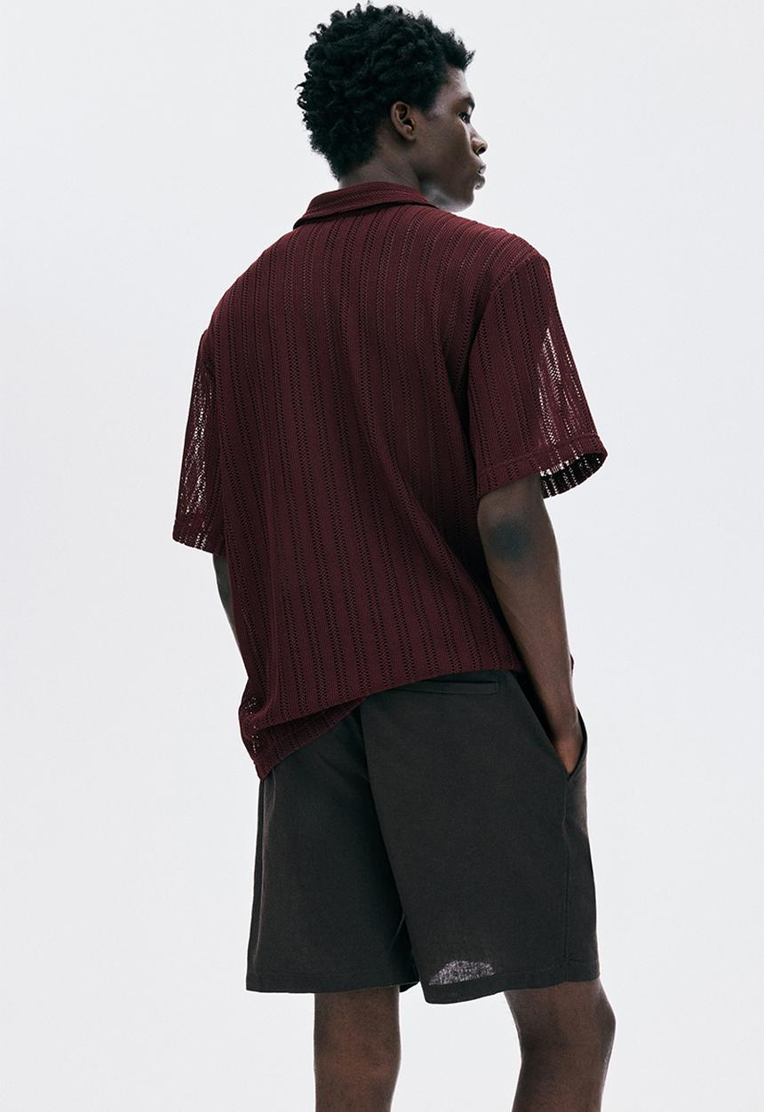 H&M - Regular fit linen-blend shorts - brown