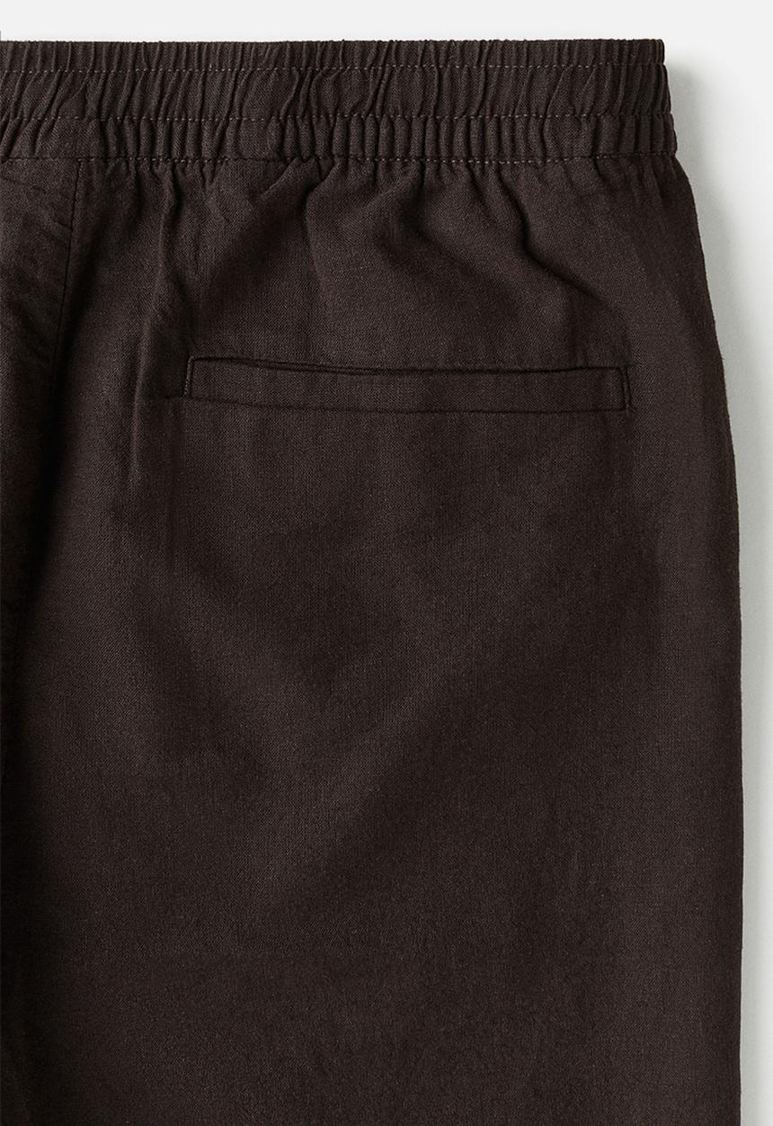 H&M - Regular fit linen-blend shorts - brown