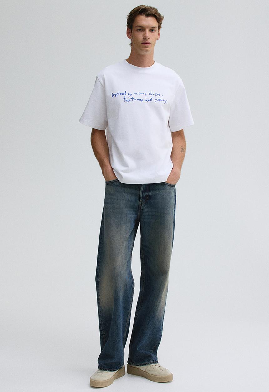 H&M - Regular fit printed t-shirt - white inspired by nature