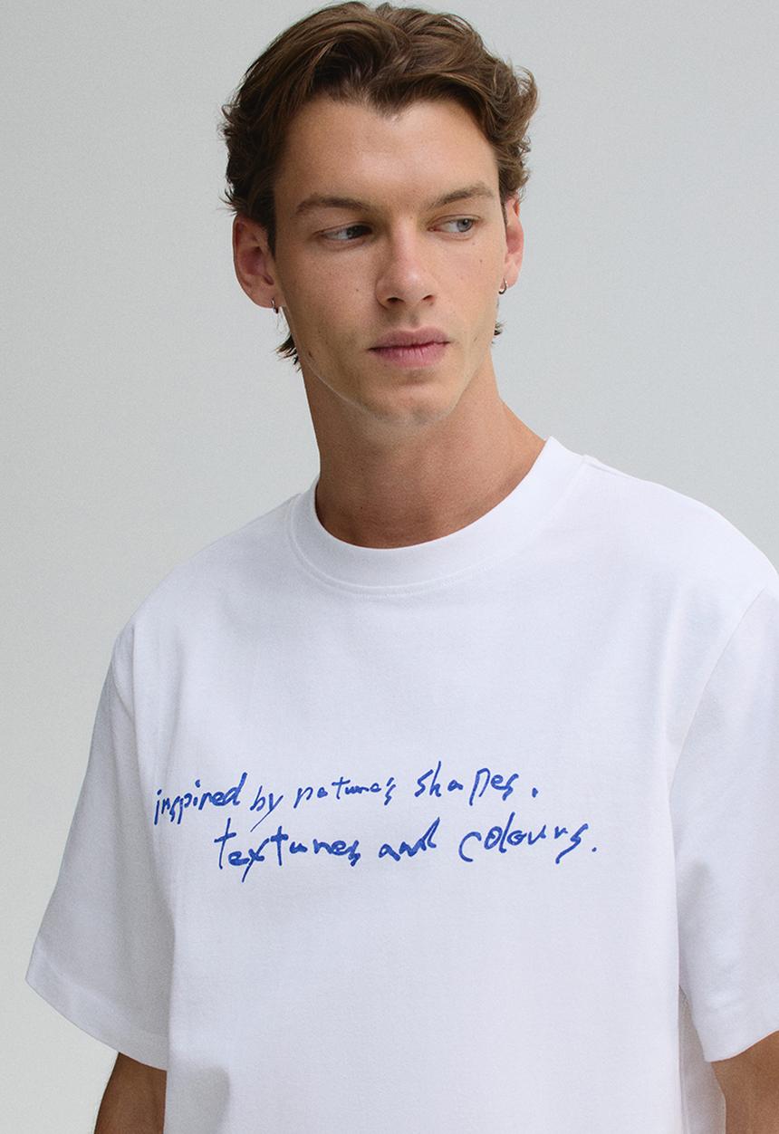 H&M - Regular fit printed t-shirt - white inspired by nature