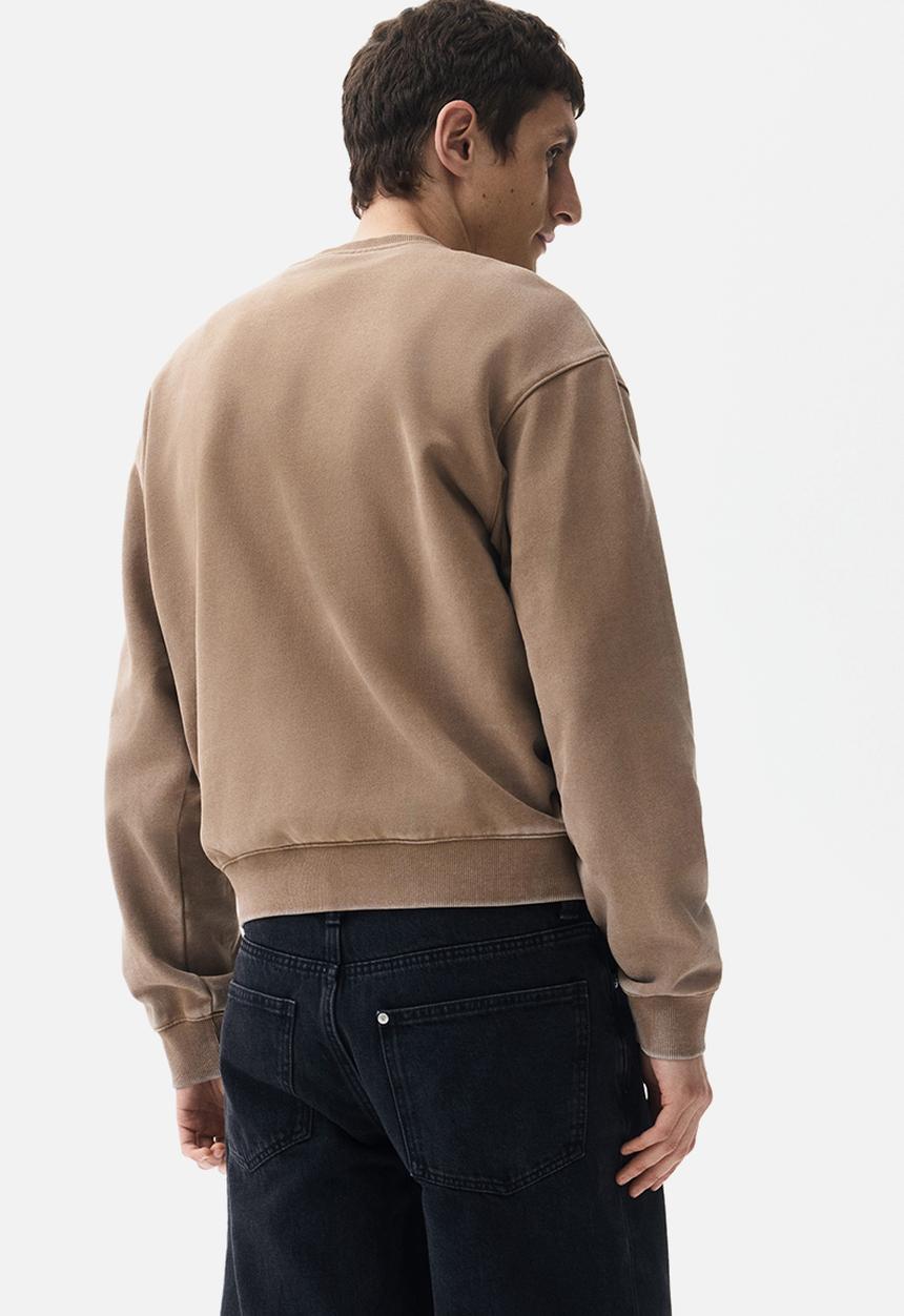 H&M - Loose fit printed sweatshirt - beige/riverside