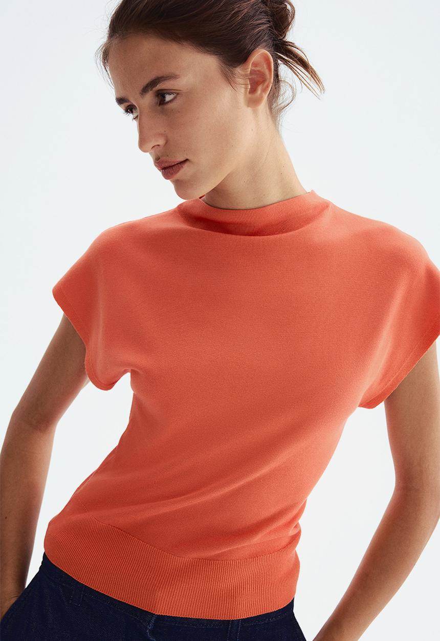 H&M - Cap-sleeved top - orange