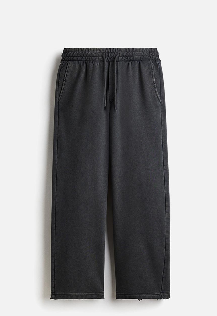 H&M - Relaxed fit washed sweatpants - dark grey