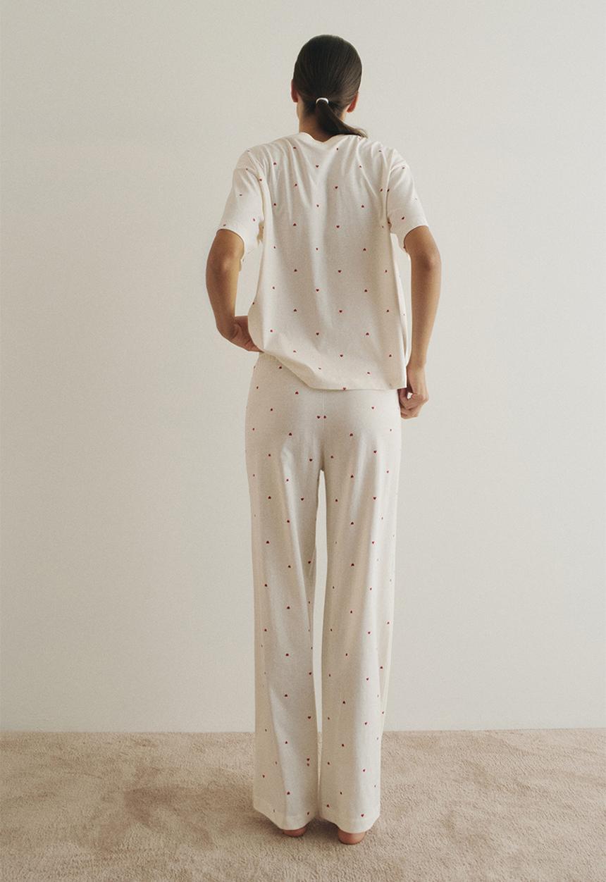 H&M - Cotton pyjamas - cream/heart