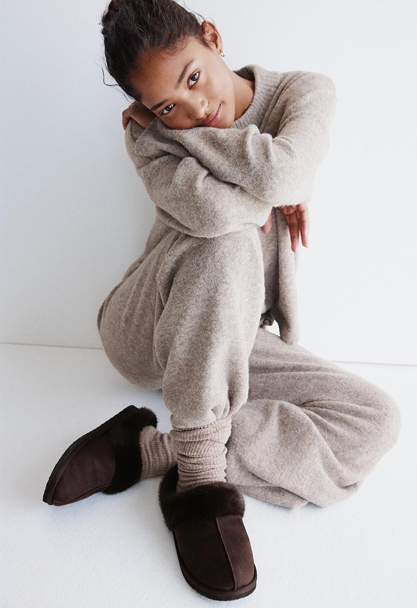 H&M - Warm-lined slippers - dark brown