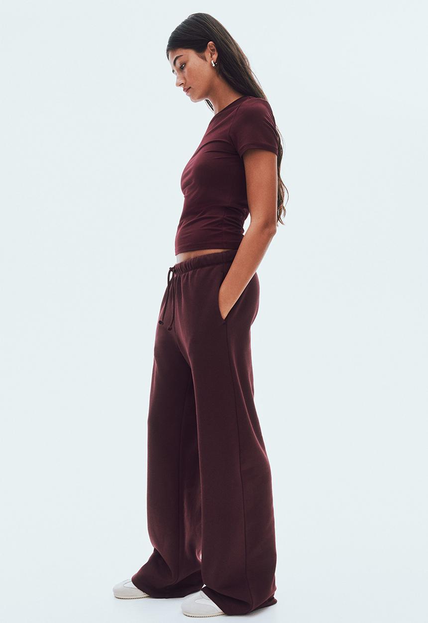H&M - Wide joggers - burgundy
