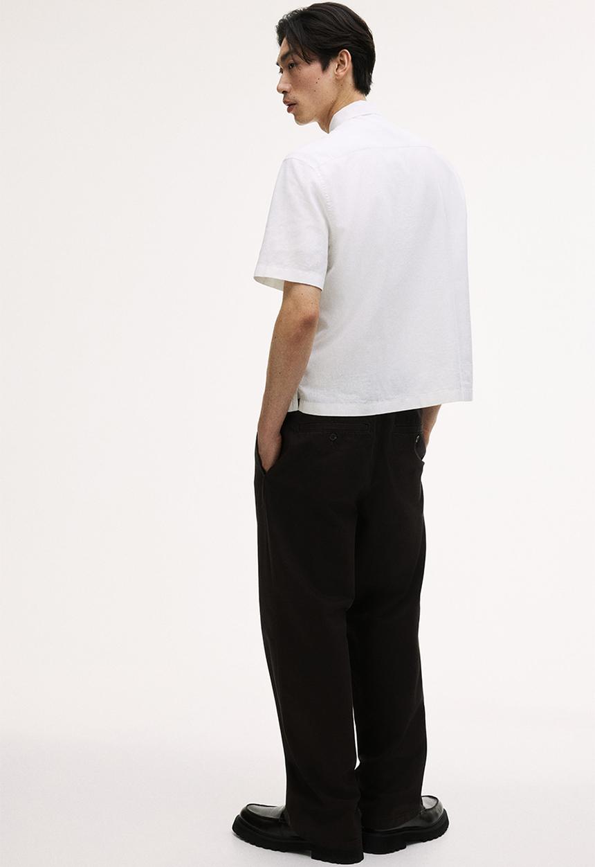 H&M - Regular fit linen-blend resort shirt - white