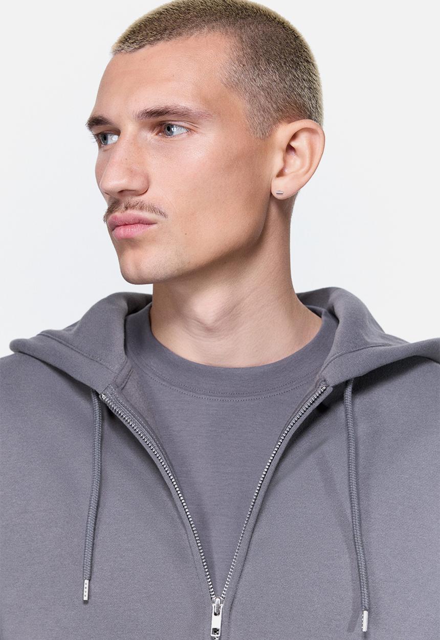 H&M - Loose  fit zip-through hoodie - dark grey