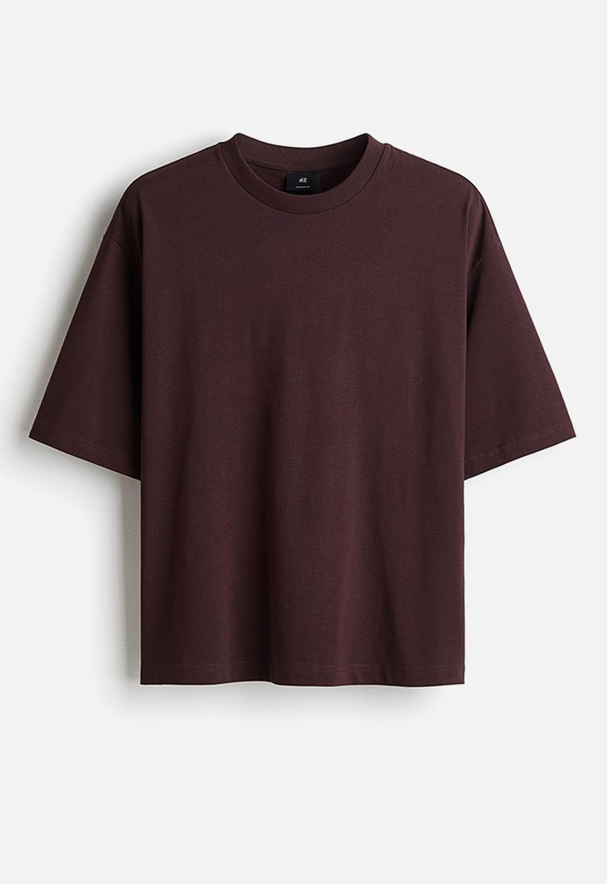 H&M - Oversized fit T-shirt - plum