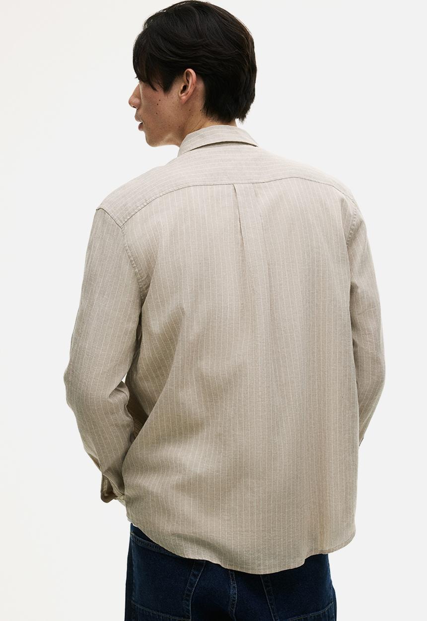 H&M - Regular fit linen-blend shirt - beige