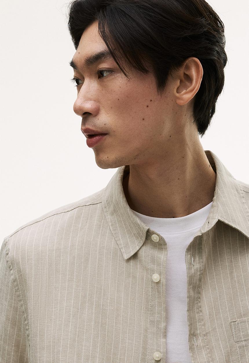 H&M - Regular fit linen-blend shirt - beige