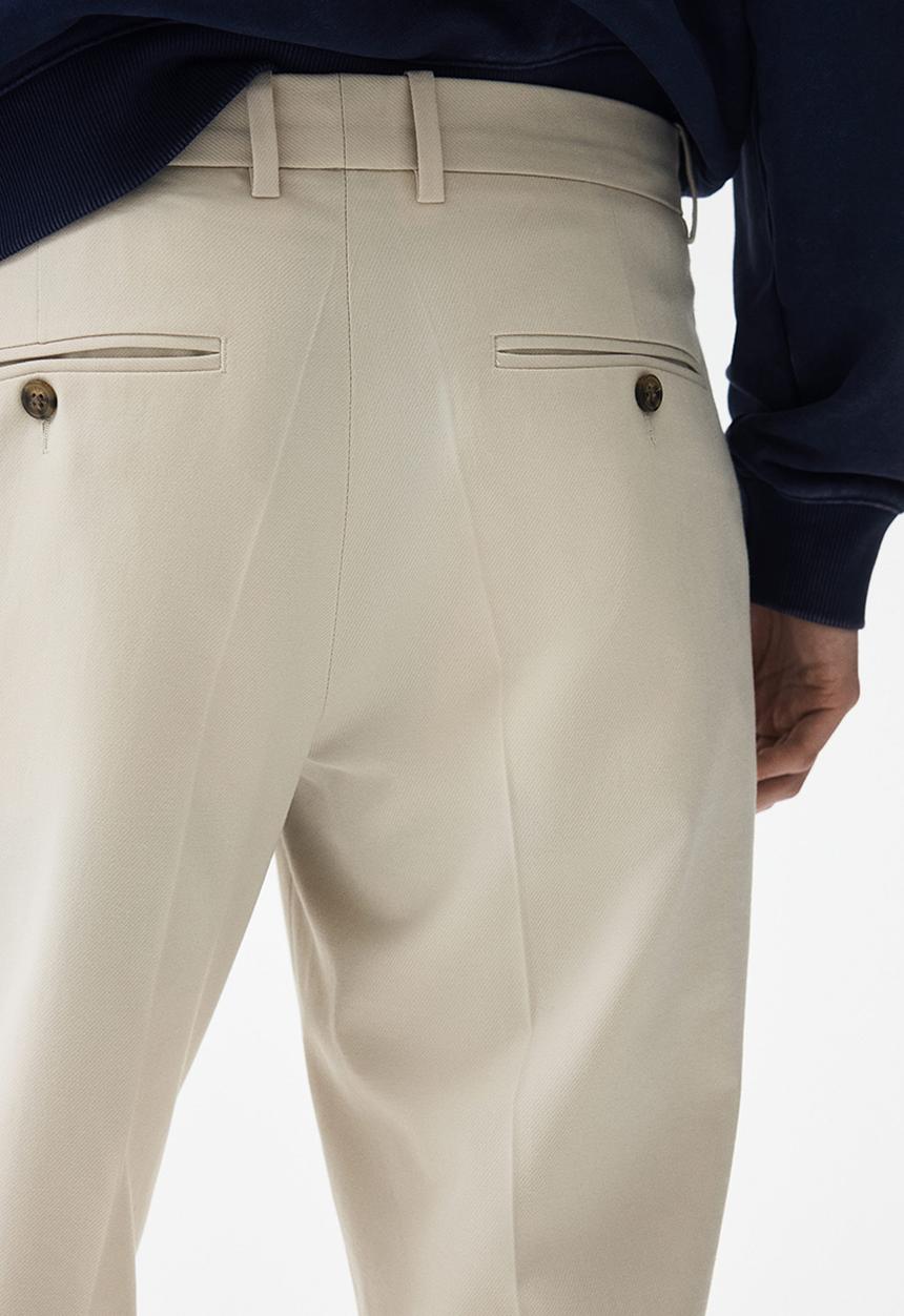 H&M - Regular fit tailored trousers - beige