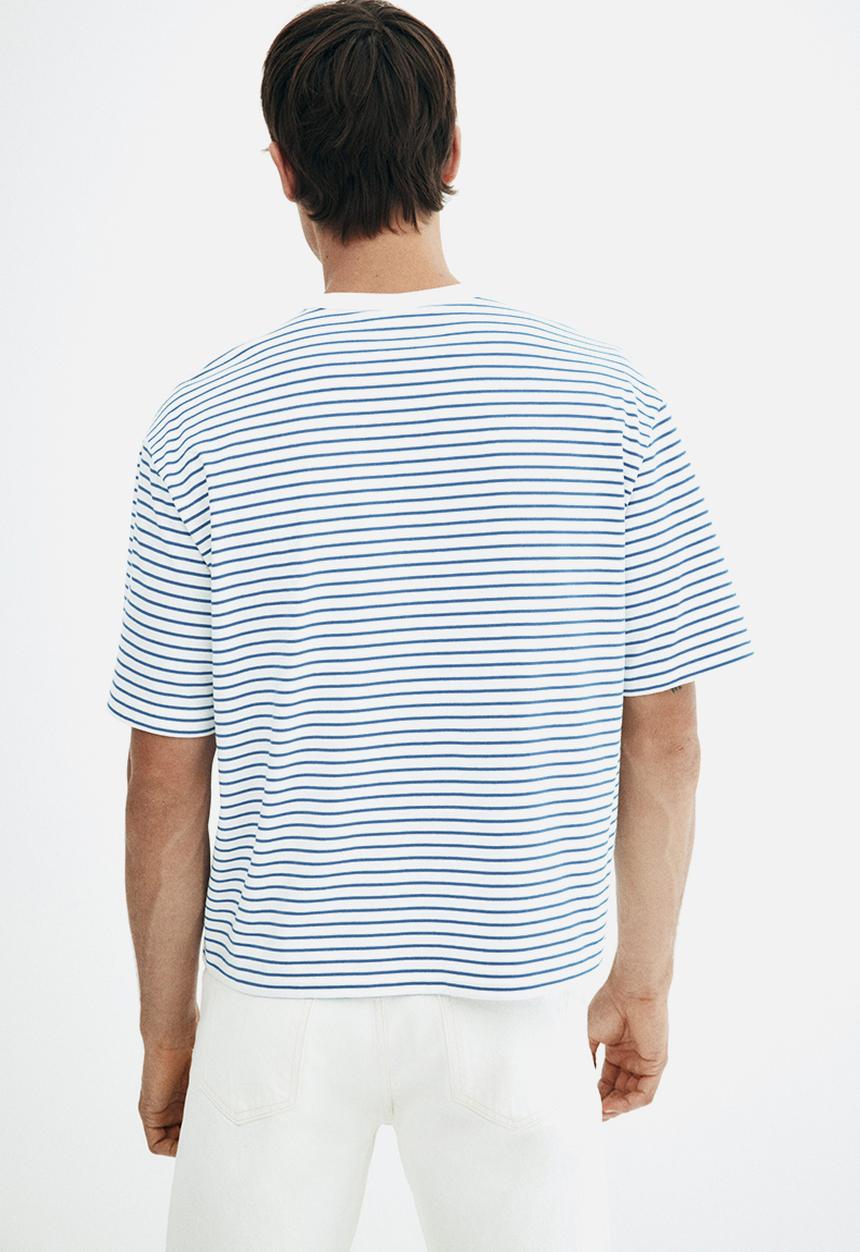 H&M - Loose fit t-shirt - blue striped