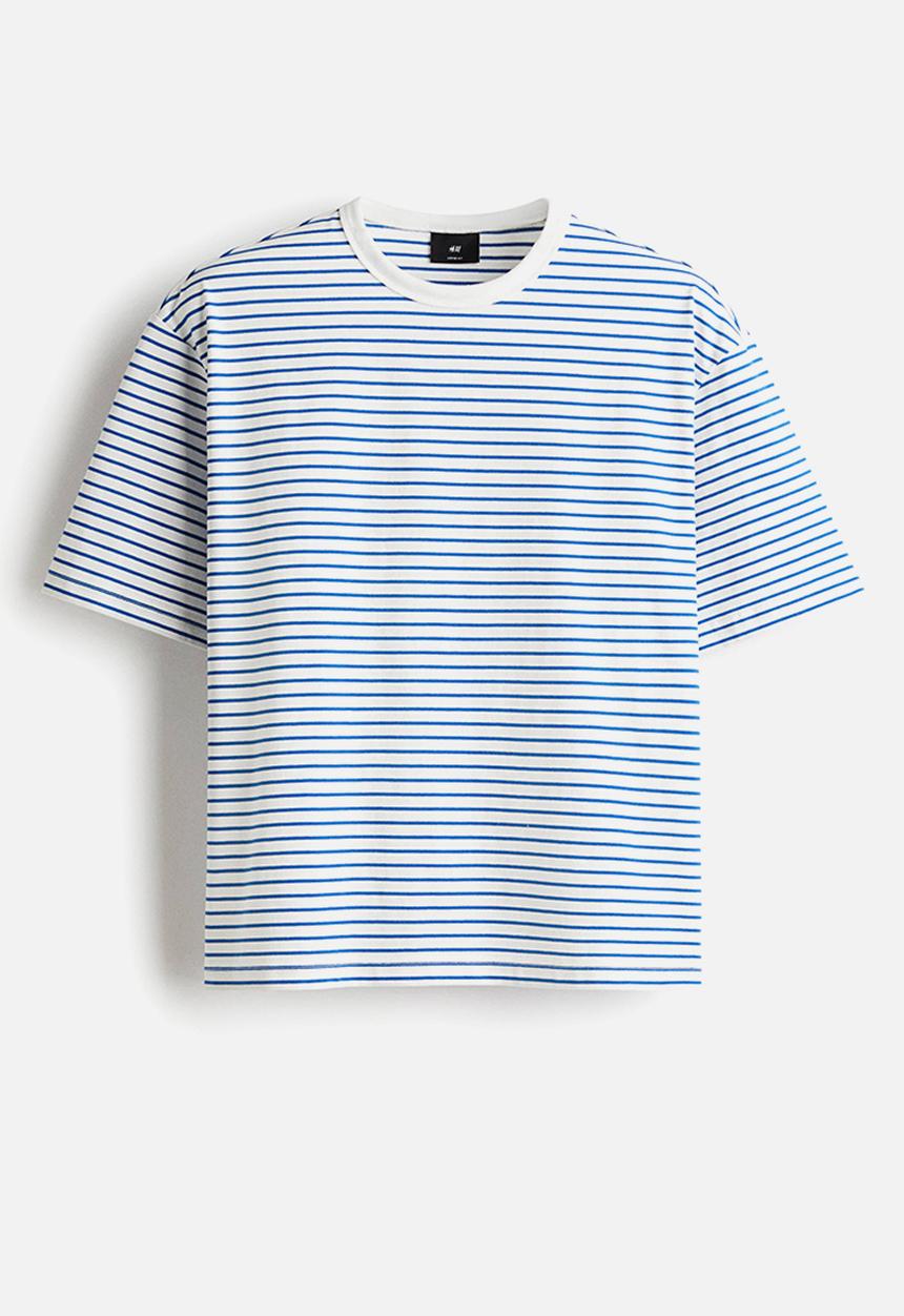 H&M - Loose fit t-shirt - blue striped