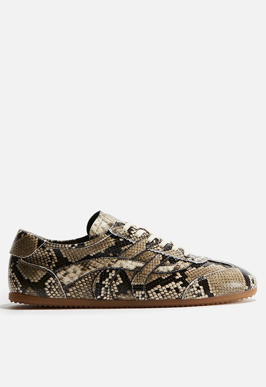 H&M - Trainers - beige snakeskin pattern