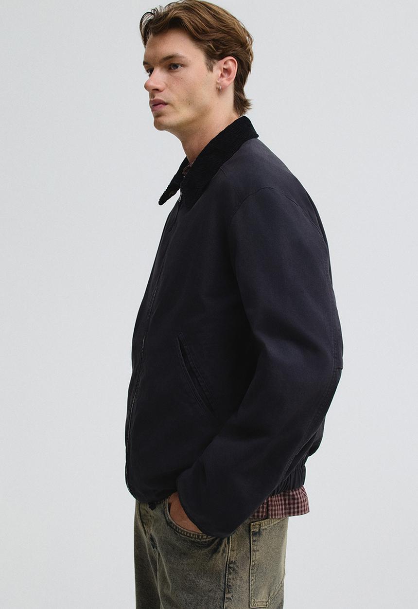 H&M - Cotton blouson jacket - black