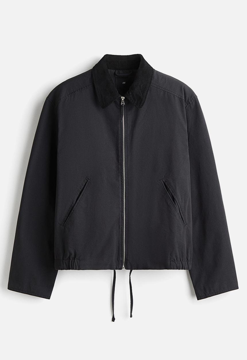 H&M - Cotton blouson jacket - black