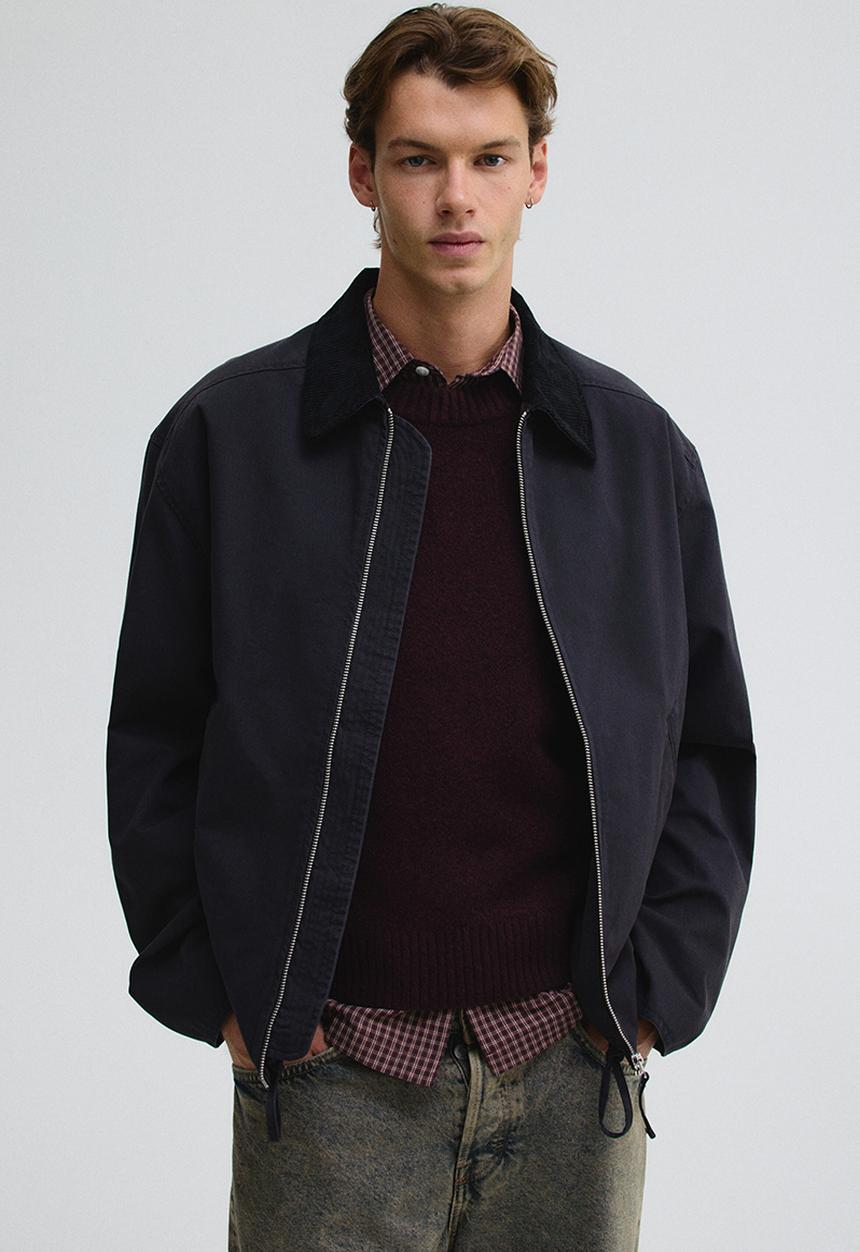 H&M - Cotton blouson jacket - black