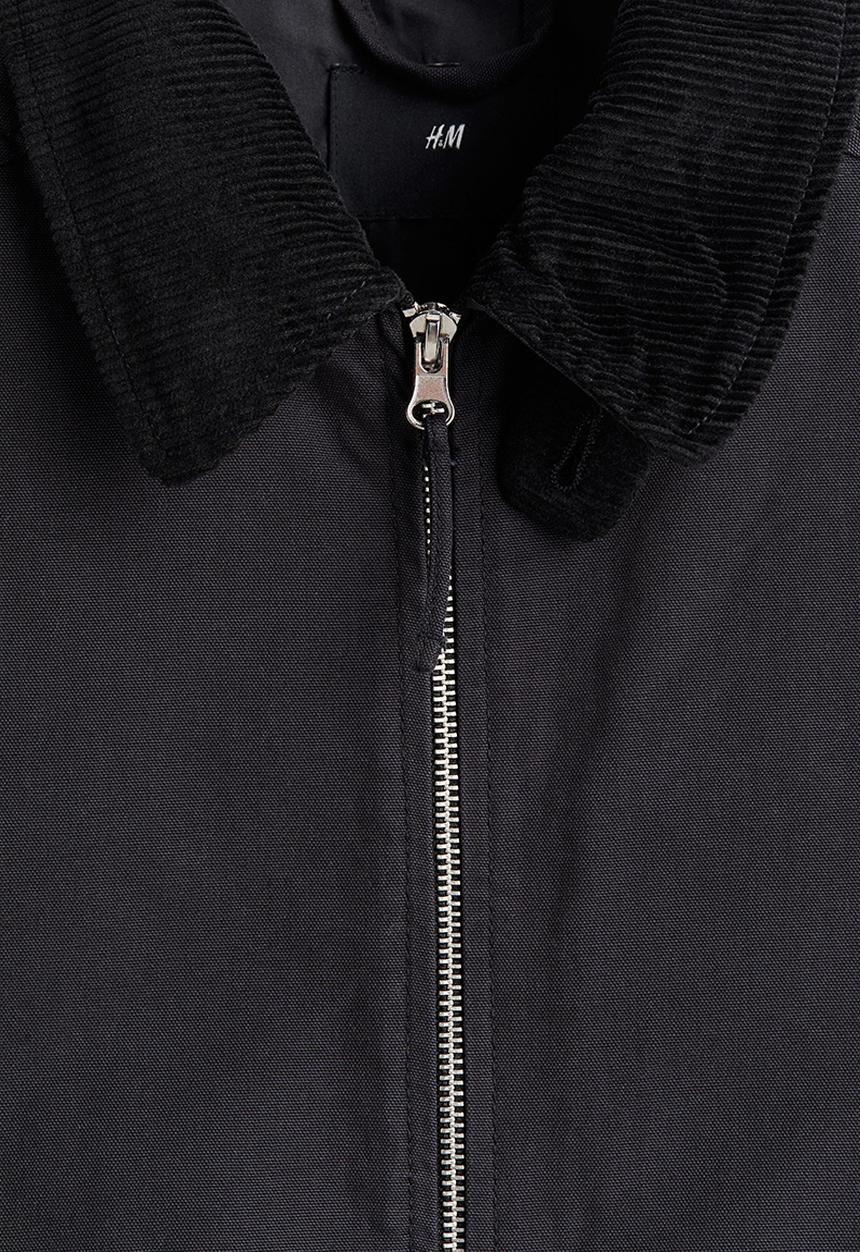 H&M - Cotton blouson jacket - black