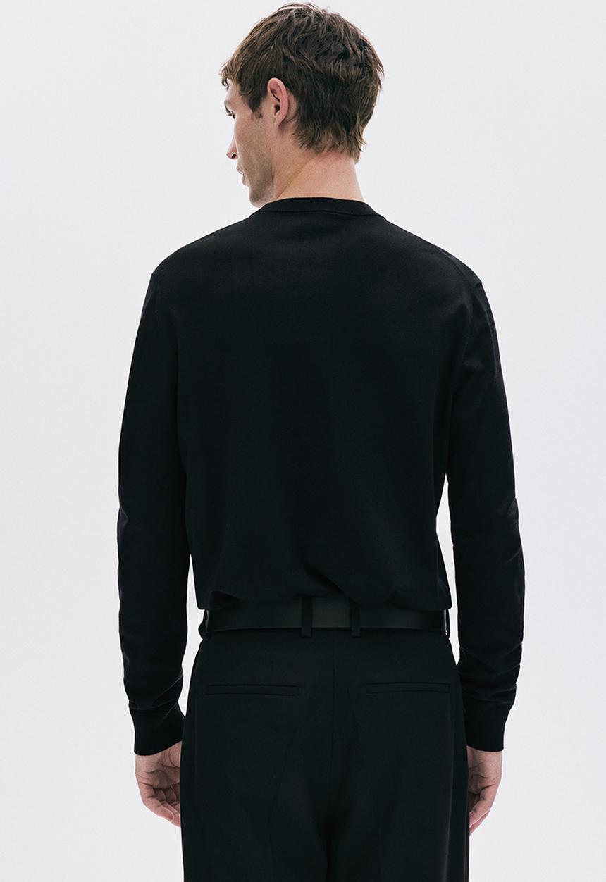 H&M - Regular fit fine-knit jumper - black
