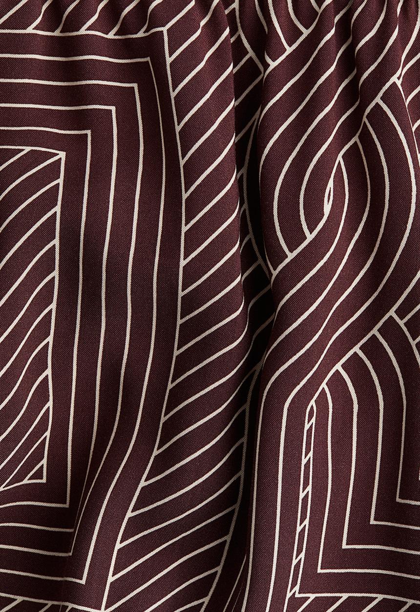 H&M - Viscose culottes - burgundy patterned
