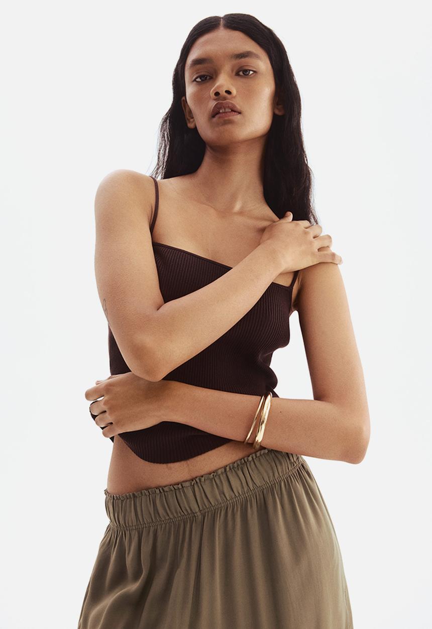 H&M - Viscose culottes - green & beige