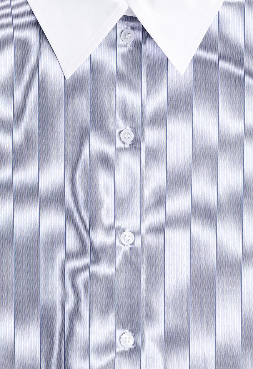 H&M - Poplin shirt - dusty blue striped