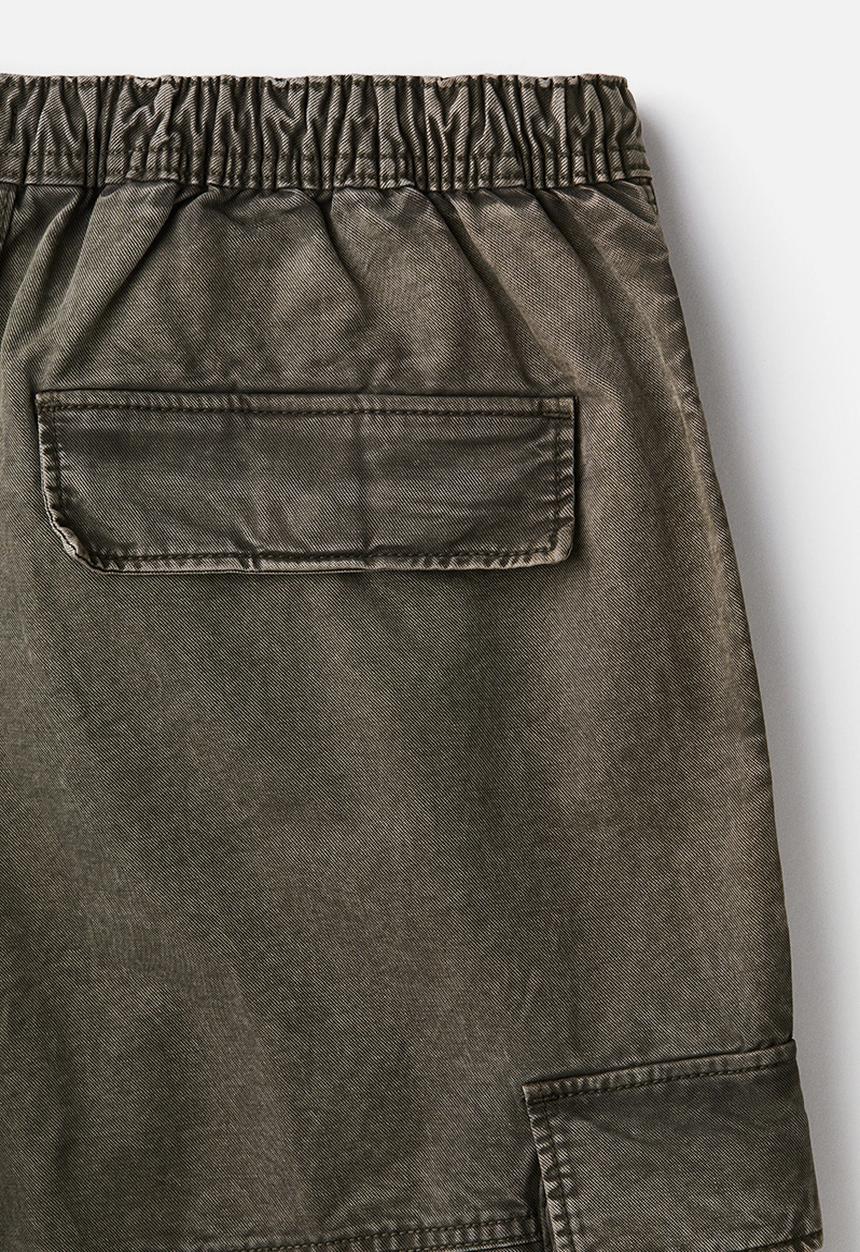 H&M - Loose fit washed cargo trousers -  khaki green