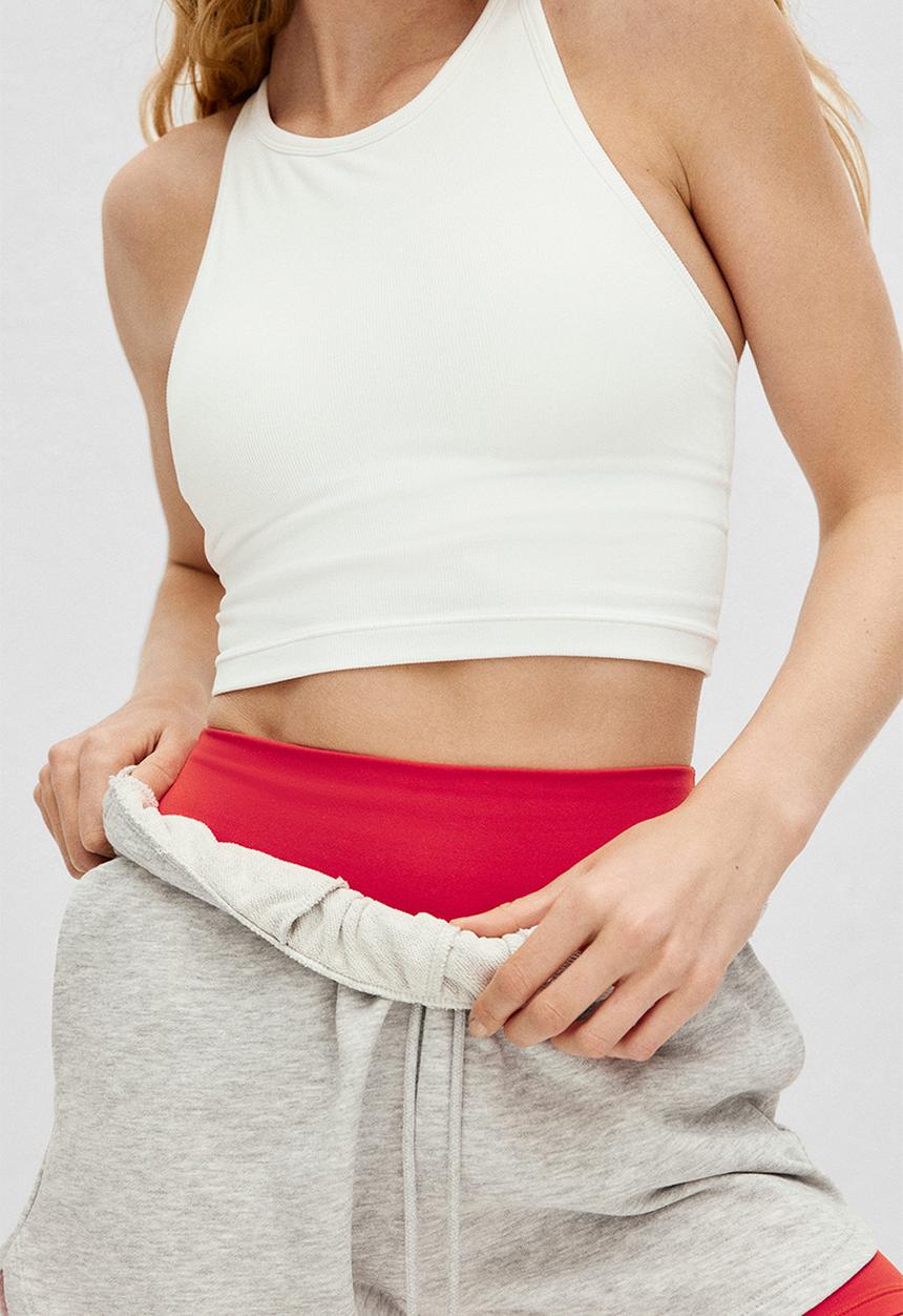 H&M - Medium support longline sports bra with drymove™ - white