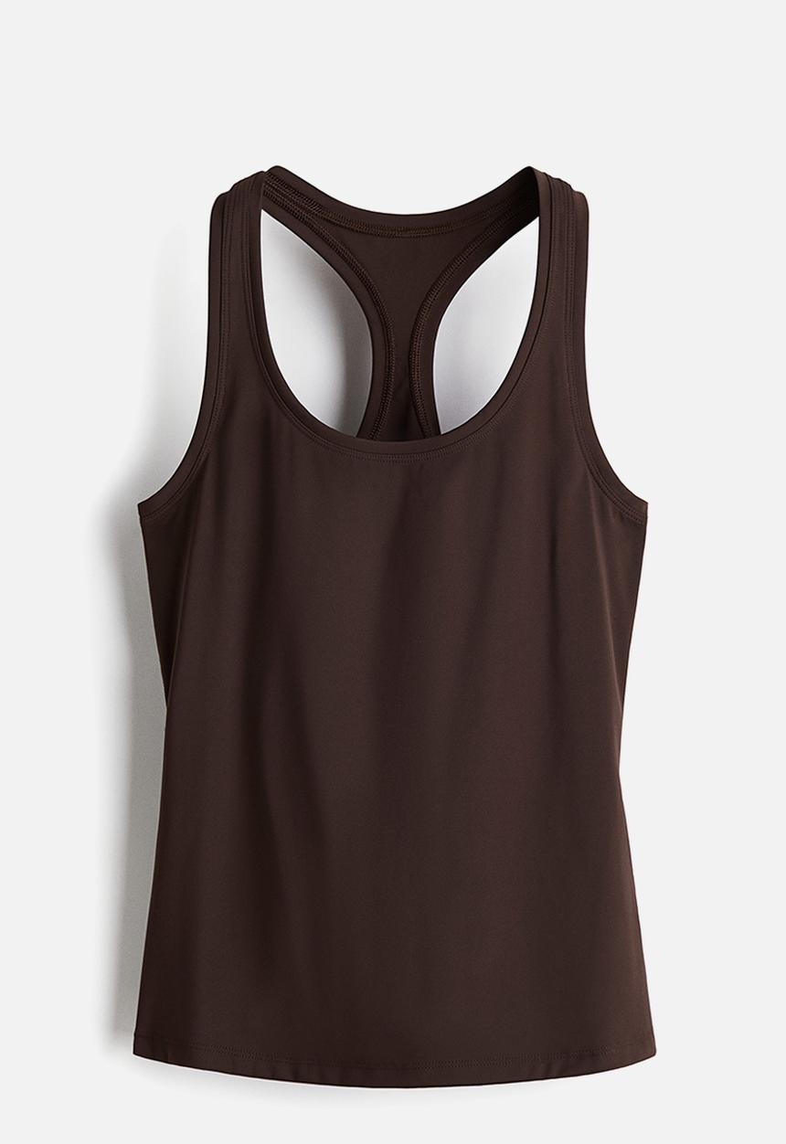 H&M - Sports top with cool handfeel drymove™ - warm brown