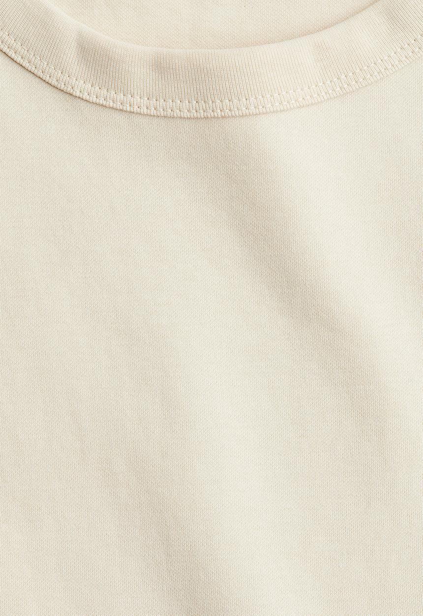 H&M - Cotton T-shirt - light beige