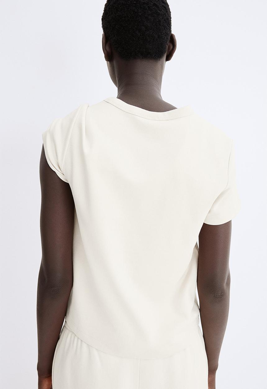H&M - Cotton T-shirt - light beige