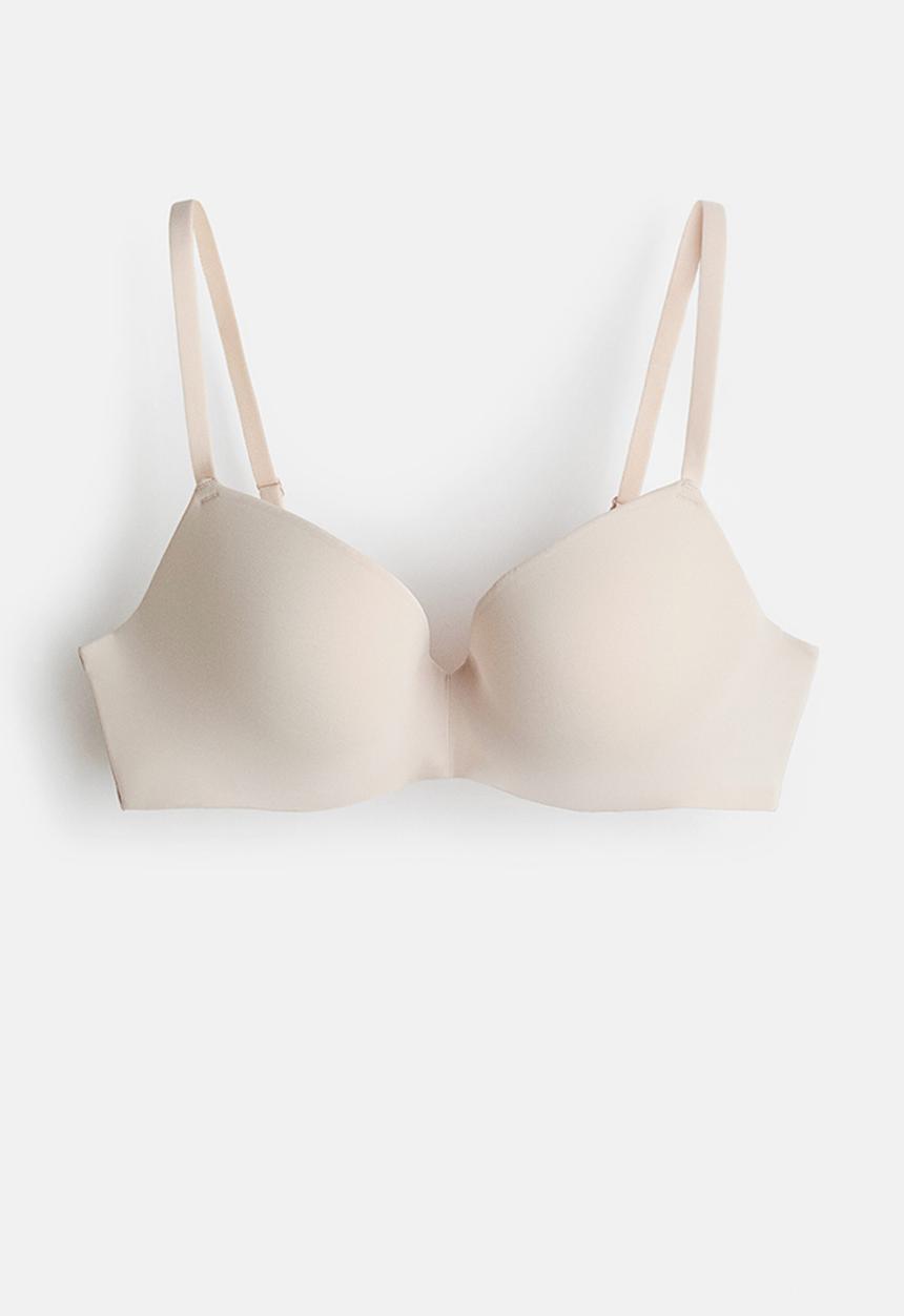 H&M - Microfibre push-up bra - light beige