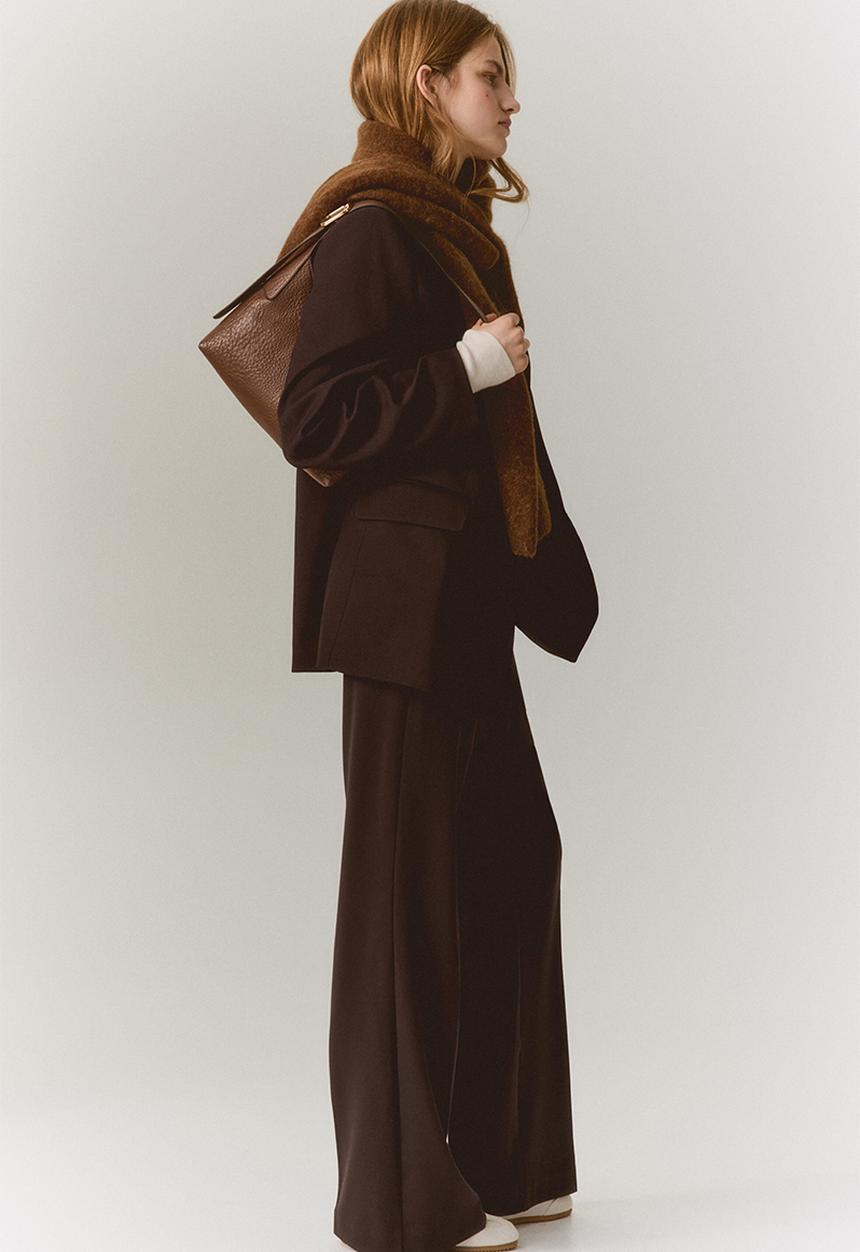 H&M - Double-breasted blazer - dark brown 