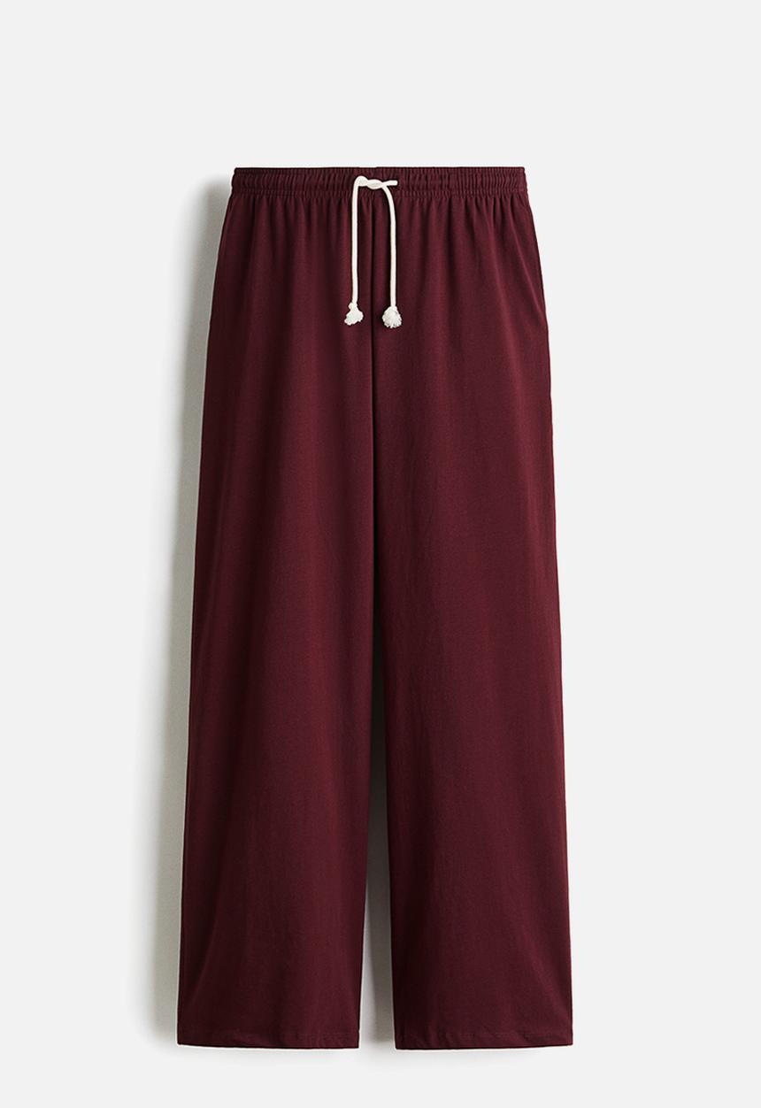 H&M - Wide joggers - burgundy