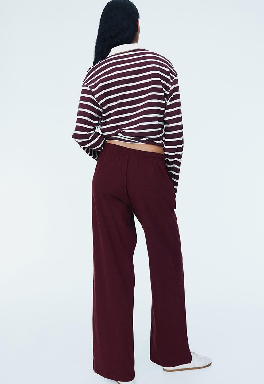 H&M - Wide joggers - burgundy