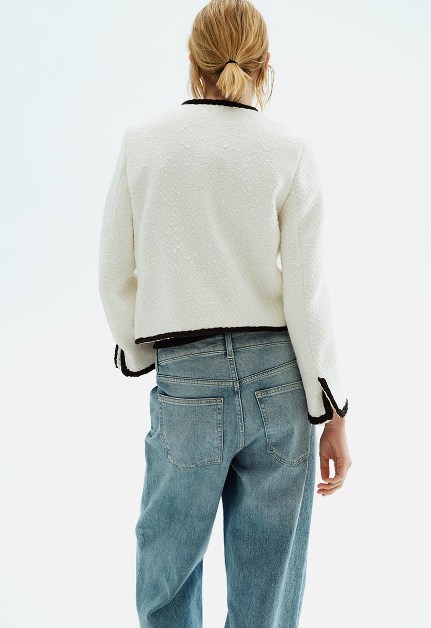 H&M - Bouclé jacket - white & black