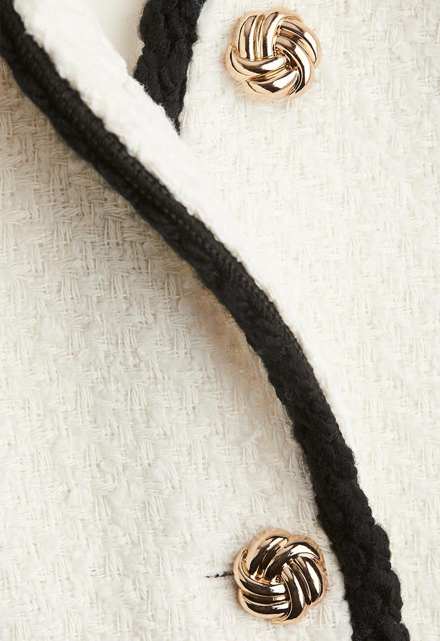 H&M - Bouclé jacket - white & black