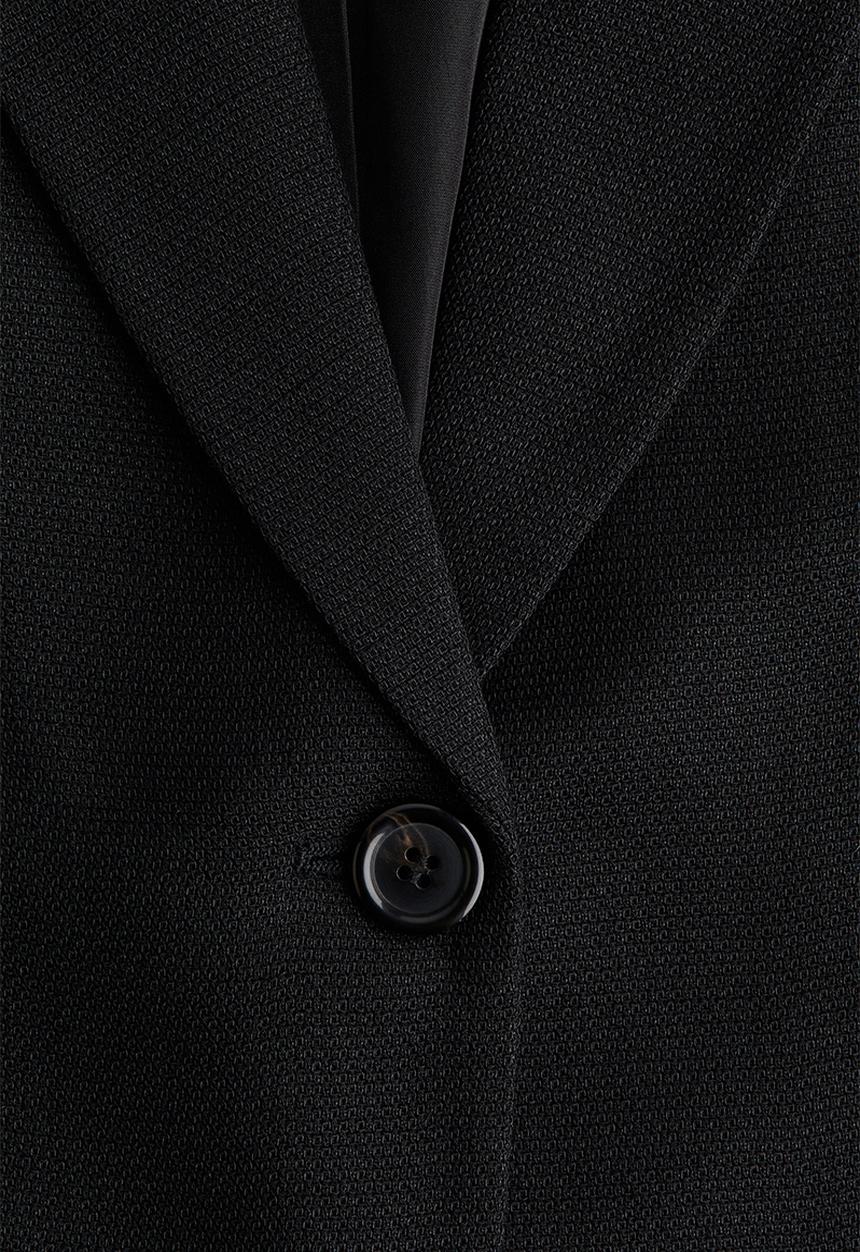 H&M - Gathered-sleeve blazer - black