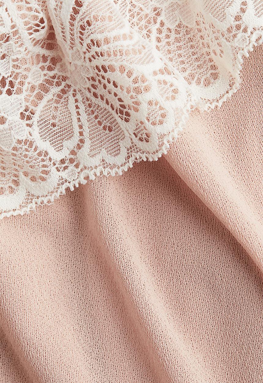 H&M - Bubble-hem strappy top - peach pink