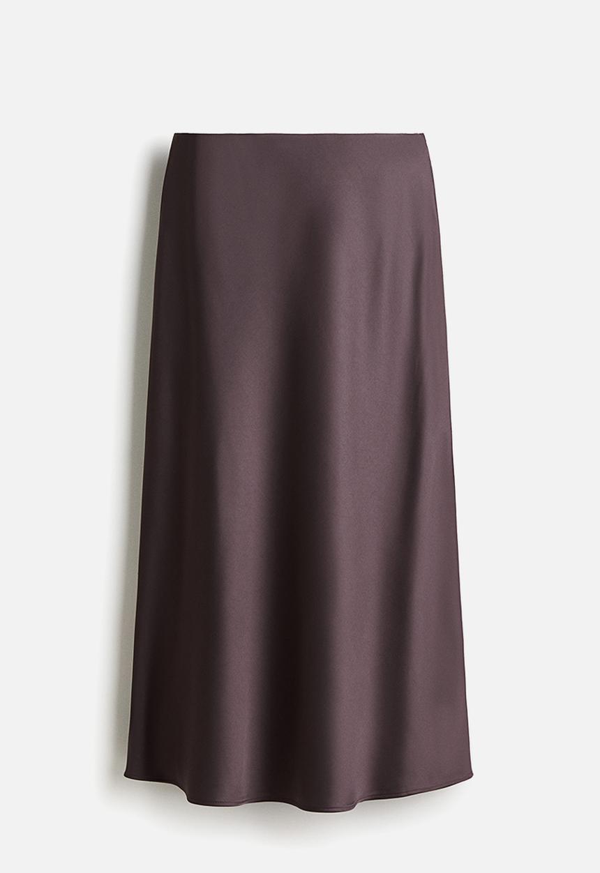 H&M - Midi skirt -  dark purple 