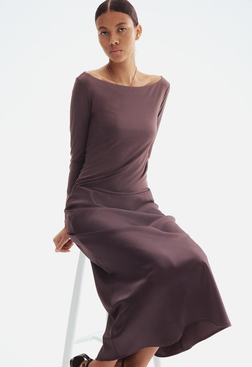 H&M - Midi skirt -  dark purple 