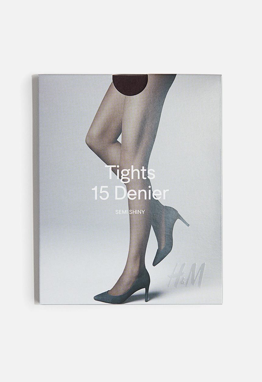 H&M - Tights 15 denier - dark brown